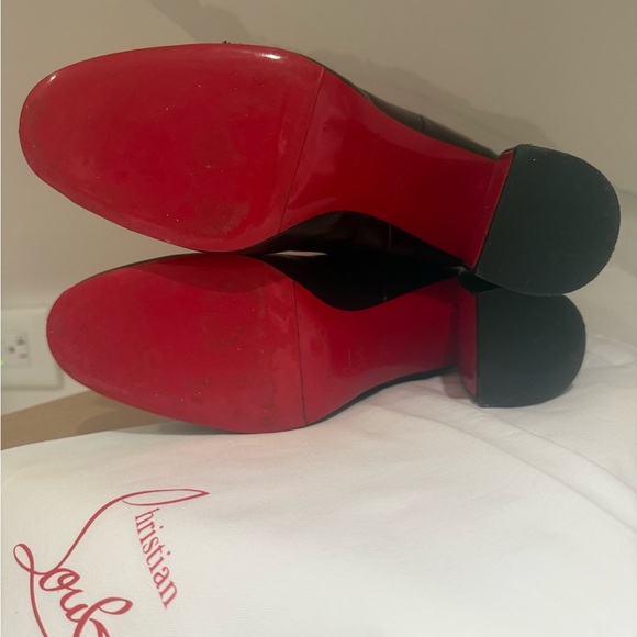 Christian Louboutin Black and Red Heeled Boots - Picture 3 of 10